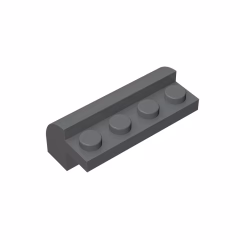 GOBRICKS GDS-712  Curved 2 x 4 x 1 1/3 with 4 Recessed Studs - YWOBB