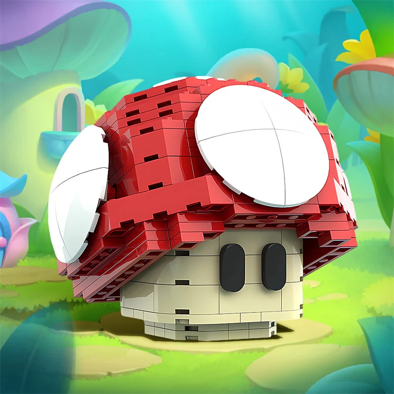 GOBRICKS MOC 165371 Super Mario Power Up Mushroom - YWOBB