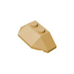GOBRICKS GDS-756 Wedge 2 x 4 Triple - YWOBB