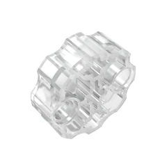 GOBRICKS GDS-1074 Axle Connector Block Round with 2 Pin Holes and 3 Axle Holes - YWOBB