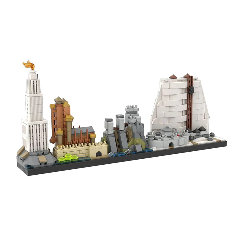 GOBRICKS MOC 126439 Game of Thrones skyline - YWOBB