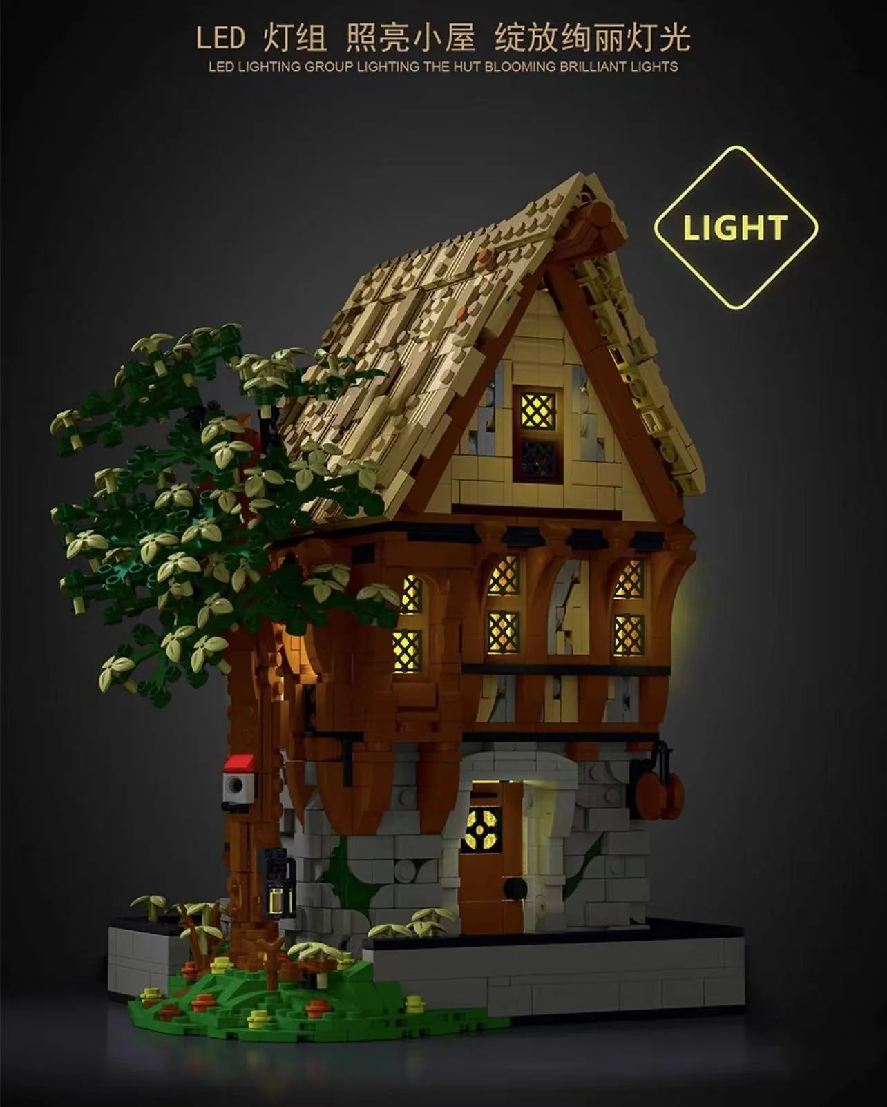 Mork 033031-033033 Medieval Architecture Series with Lights - YWOBB