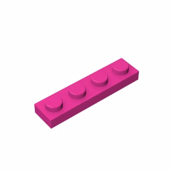 GOBRICKS GDS-504 Plate 1 x 4 - YWOBB