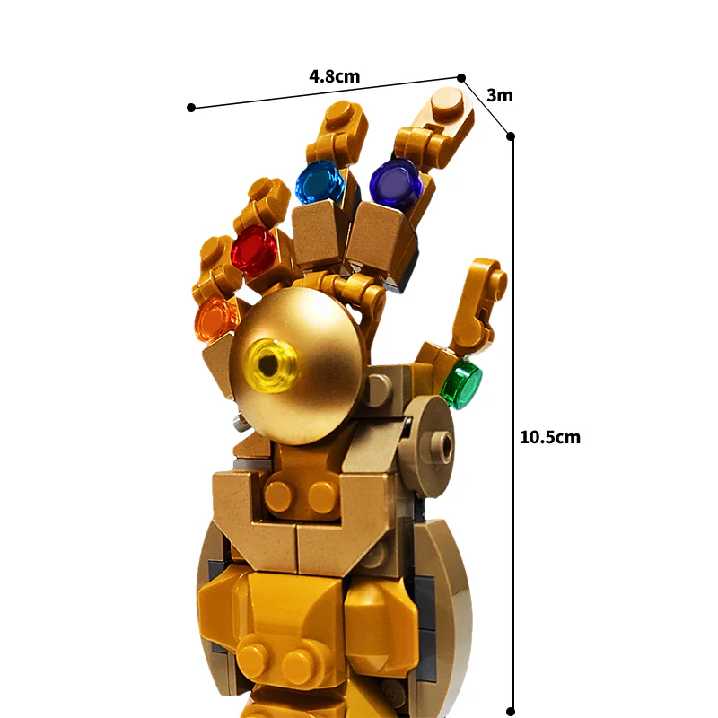 GOBRICKS MOC 157441 Mini Infinity Gauntlet - YWOBB