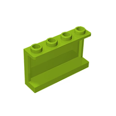 GOBRICKS GDS-787 Panel 1 x 4 x 2 with Side Supports - Hollow Studs - YWOBB