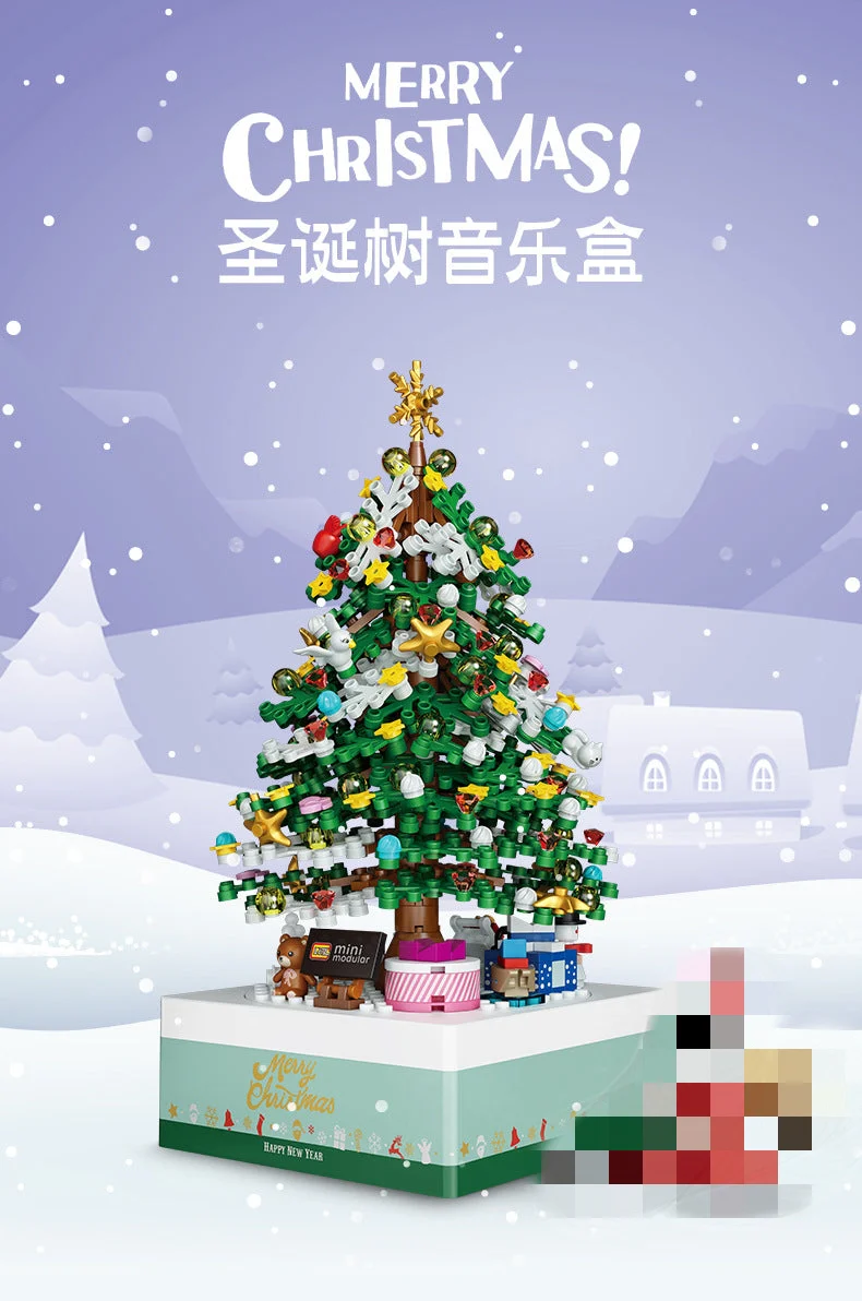 LOZ 1237 Christmas Tree Music Box - YWOBB