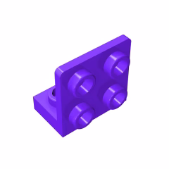 GOBRICKS GDS-642 Bracket 1 x 2 - 2 x 2 Inverted - YWOBB