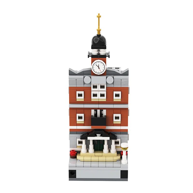 GOBRICKS MOC 145902 Microscale Town Hall 8x8 - YWOBB