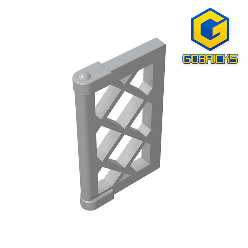 GOBRICKS GDS-790 Pane for Window 1 x 2 x 3 Lattice with Thick Corner Tabs - YWOBB