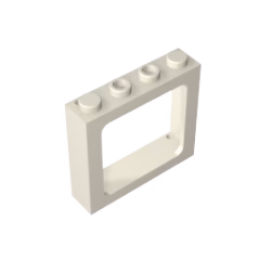 GOBRICKS GDS-2038 Window 1 x 4 x 3 Train - 2 Hollow Studs and 2 Solid Studs - YWOBB