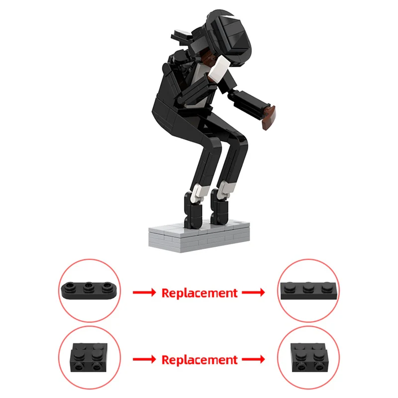 GOBRICKS MOC 171081 MJ，Michael Jackson - YWOBB