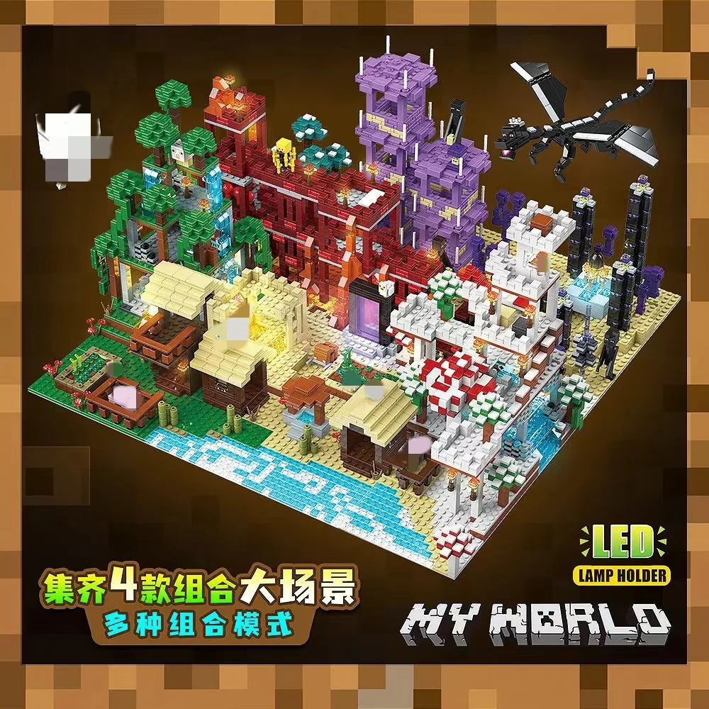 Quan Guan 734 My World Forest Village With Lights - YWOBB