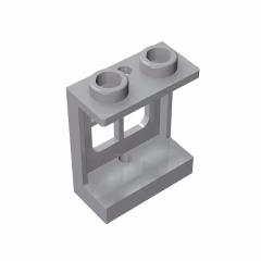 GOBRICKS GDS-784 Window 1 x 2 x 2 Plane, Single Hole Top and Bottom for Glass - YWOBB