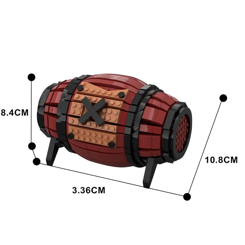 GOBRICKS MOC 70542 Gunpowder Barrel - YWOBB