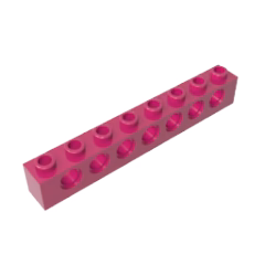 GOBRICKS GDS-627  Brick 1 x 8 with Holes - YWOBB