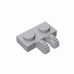 GOBRICKS GDS-823 Hinge Plate 1 x 2 Locking with 2 Fingers on Side and 9 Teeth - YWOBB