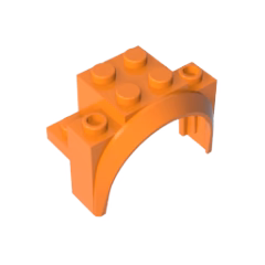 GOBRICKS GDS-2021 Vehicle Mudguard 4 x 2 1/2 x 2 1/3 with Arch Round - YWOBB