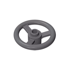GOBRICKS GDS-1283 Steering Wheel Small, 3 Studs Diameter - YWOBB