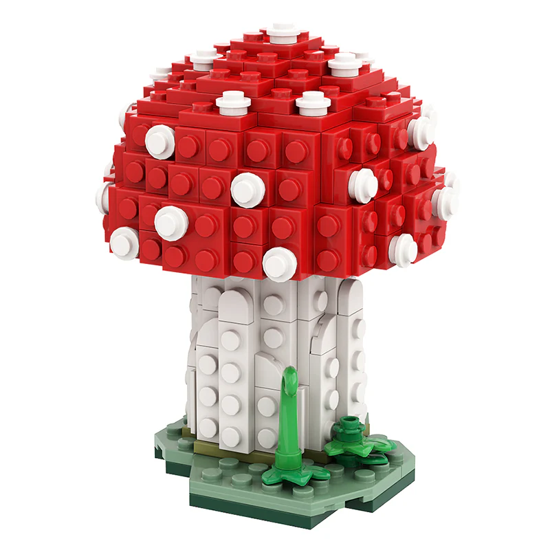 GOBRICKS MOC 145942 Amanita Muscaria Mushroom - YWOBB