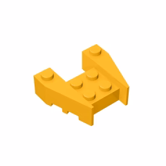 GOBRICKS GDS-947 Wedge 3 x 4 with Stud Notches - YWOBB