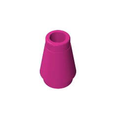 GOBRICKS GDS-606 Cone 1 x 1 without Top Groove - YWOBB