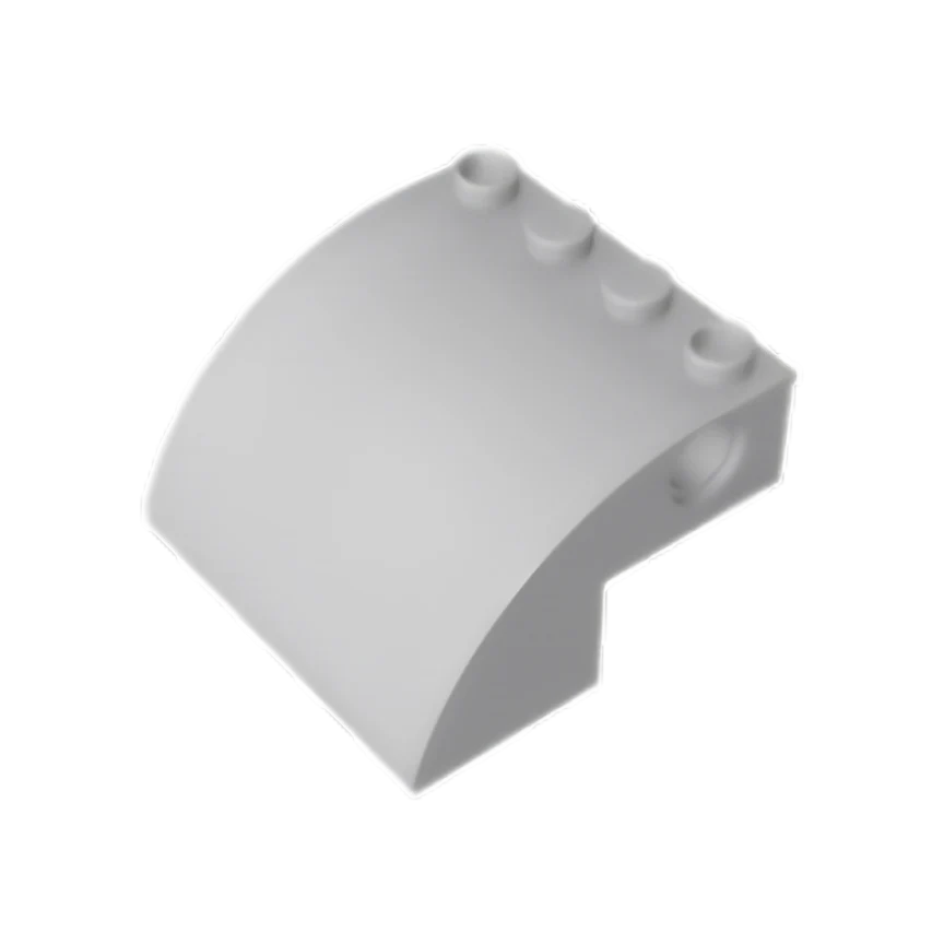 GOBRICKS GDS-90114 Slope Curved 4 x 4 x 2 with 4 Studs and Pin Holes - YWOBB