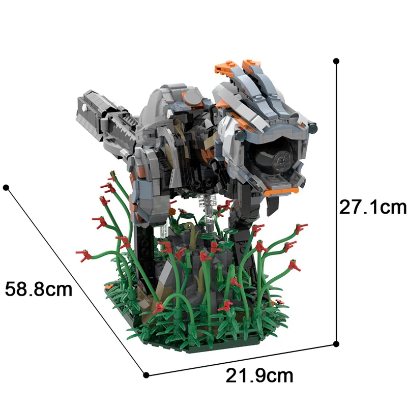GOBRICKS MOC A1300Y01 Horizon Zero Dawn - Red Eyed Observer - YWOBB