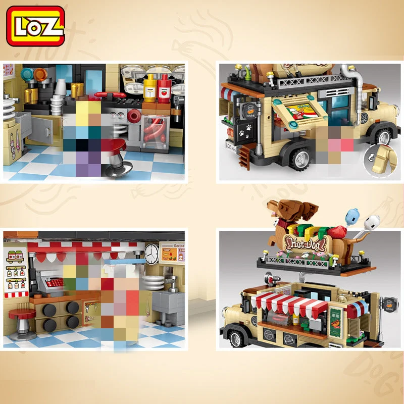 LOZ 1116 Hot Dog Fast Food Car - YWOBB