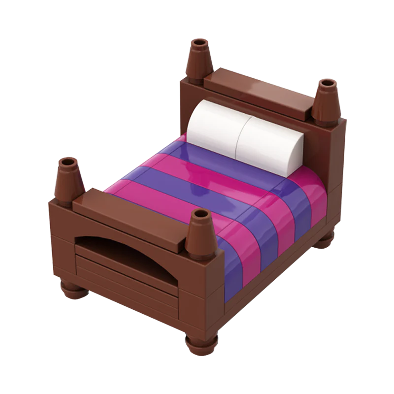 GOBRICKS MOC 146840 queen bed - YWOBB