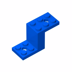 GOBRICKS GDS-1129 Bracket 5 x 2 x 2 1/3 with 2 Holes and Bottom Stud Holder - YWOBB
