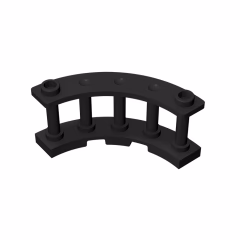 GOBRICKS GDS-880 Fence 4 x 4 x 2 Quarter Round Spindled with 2 Studs - YWOBB
