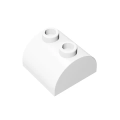 GOBRICKS GDS-741 Curved 2 x 2 x 1 Double with 2 Studs - YWOBB