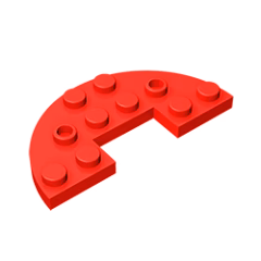 GOBRICKS GDS-705  Round Half 3 x 6 with 1 x 2 Cutout - YWOBB