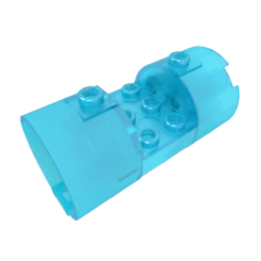 GOBRICKS GDS-M097 Cylinder 3 x 6 x 2 2/3 Horizontal - Round Connections Between Interior Studs - YWOBB