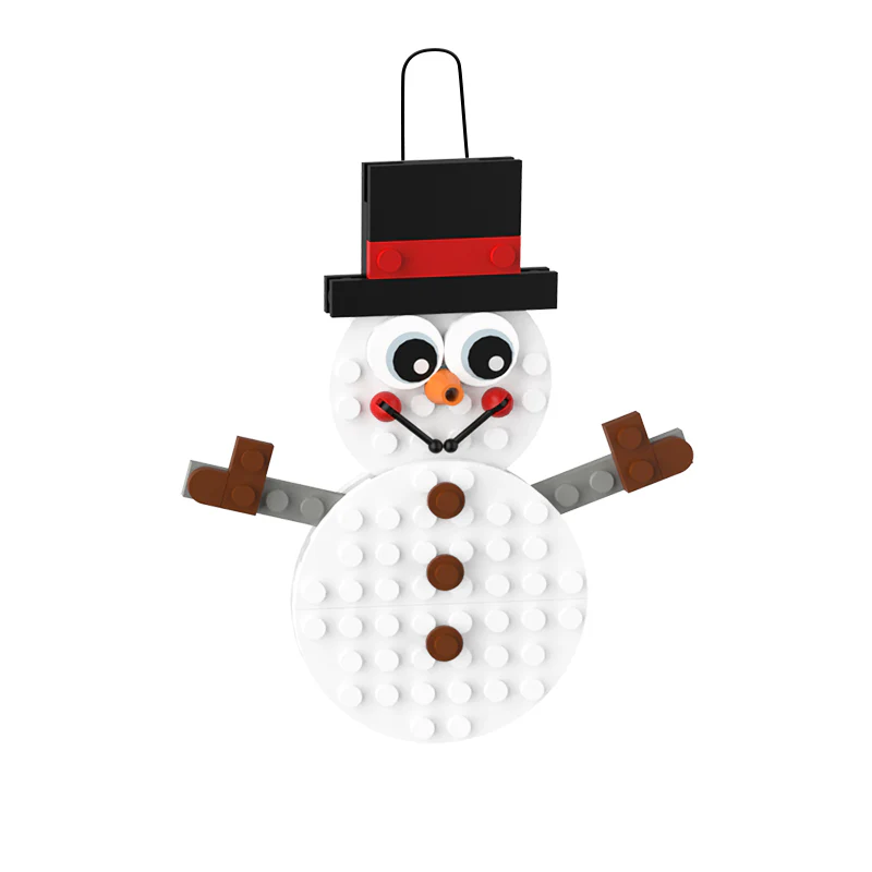 GOBRICKS MOC A0076Y03 Christmas pendant-snowman B - YWOBB