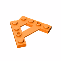GOBRICKS GDS-727  Plate A-Shape with 2 Rows of 4 Studs - YWOBB