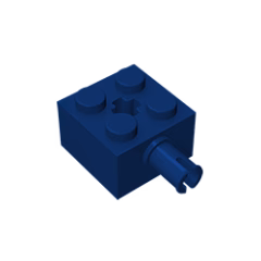 GOBRICKS GDS-953 Brick, Modified 2 x 2 with Pin and Axle Hole - YWOBB