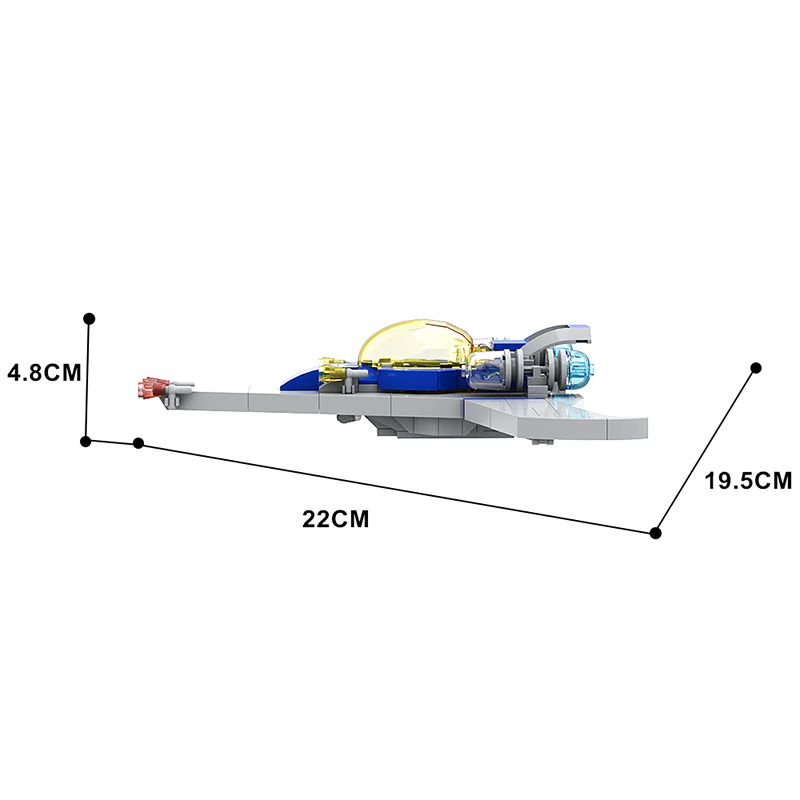 GOBRICKS MOC 29402 Modern classic spaceship - YWOBB