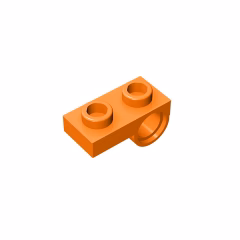 GOBRICKS GDS-854  Modified 1 x 2 with Pin Hole on Bottom - YWOBB