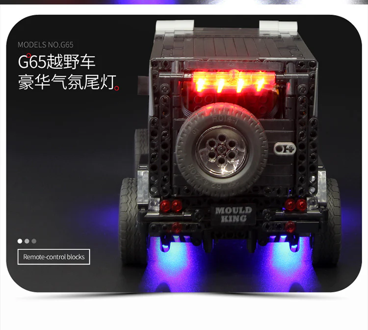 Mould King 13070 RC 1:10 Benz G65 with LED light kits - YWOBB