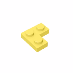 GOBRICKS GDS-585 Plate 2 x 2 Corner - YWOBB