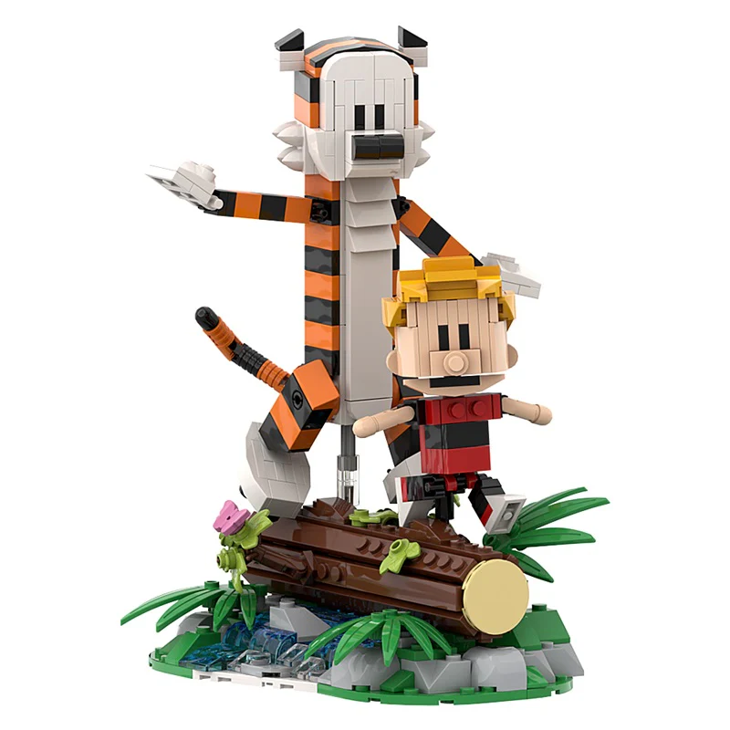GOBRICKS MOC A1392 Calvin And Hobbes - Tigger - YWOBB