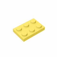 GOBRICKS GDS-510 Plate 2 x 3 - YWOBB