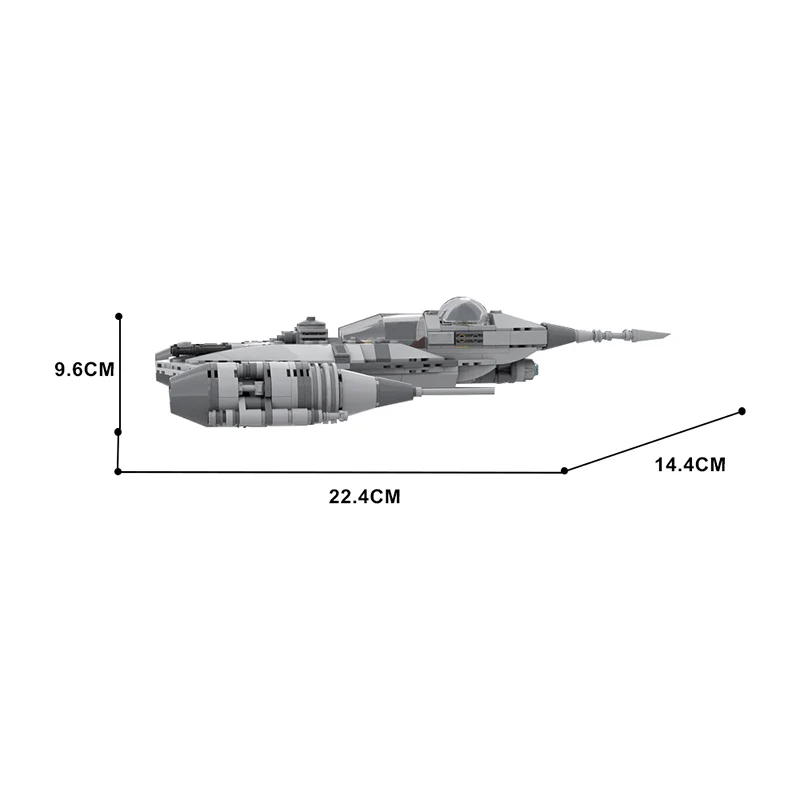 GOBRICKS MOC 99914 The Mandalorian n-1 fighter - YWOBB