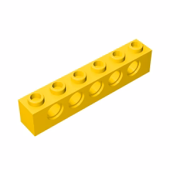 GOBRICKS GDS-626  Brick 1 x 6 with Holes - YWOBB