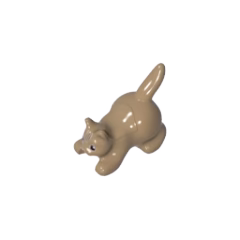 GOBRICKS GDS-M1161-021-DE1708 Lying down kitten - YWOBB