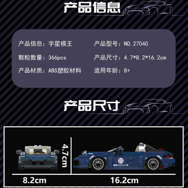 Mould King 27040 Porsche 911 Targa - YWOBB