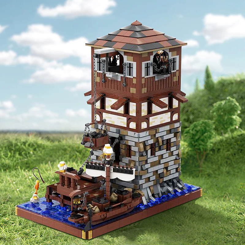GOBRICKS MOC 126224 Medieval lighthouse - YWOBB