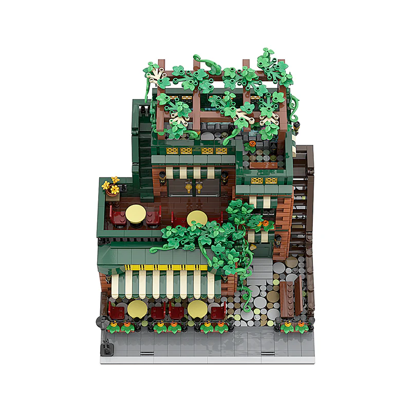 GOBRICKS MOC A0493 coffee house - YWOBB