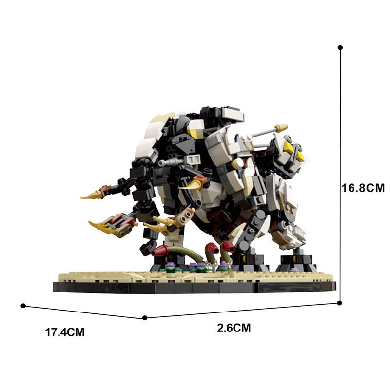 GOBRICKS MOC 125382 Horizon Forbidden West Tremortusk with Stand - YWOBB